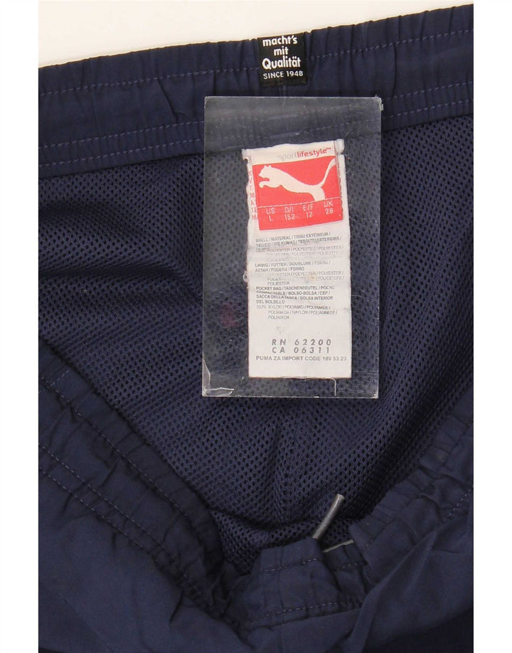 Puma Boys Graphic Sport Short 13-14 Years Navy Blue Polyester