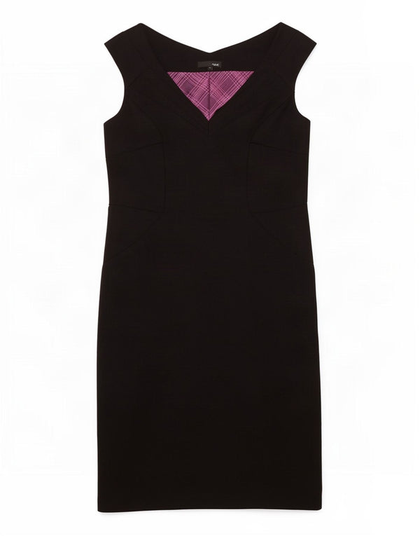 Επόμενο γυναικείο αμάνικο φόρεμα UK 10 Small Black Polyester