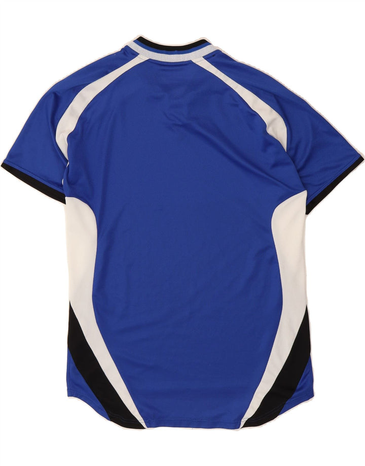PUMA Mens T-Shirt Top Small Blue Colourblock Polyester Vintage Puma and Second-Hand Puma from Messina Hembry 