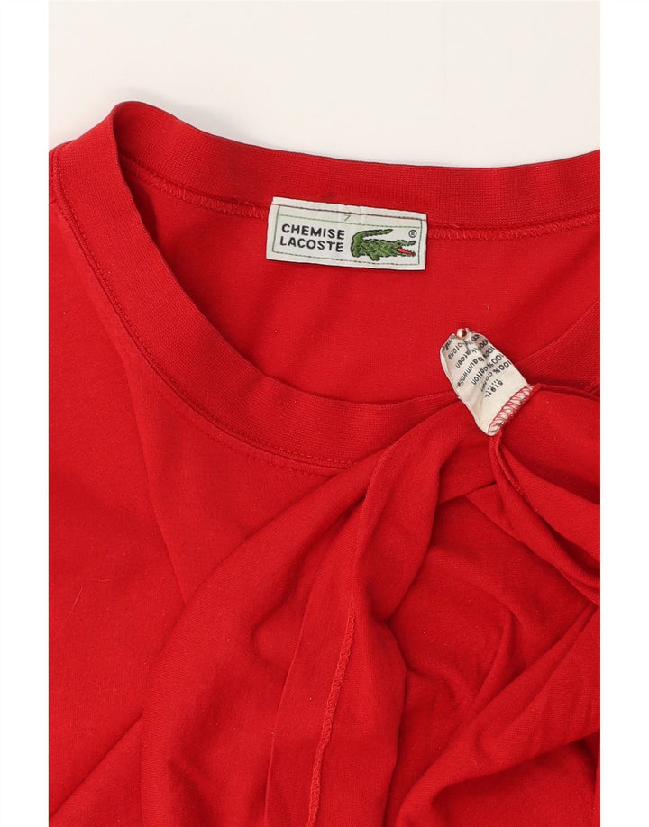 Ανδρικό T-Shirt LACOSTE Top Size 7 2XL Κόκκινο βαμβακερό
