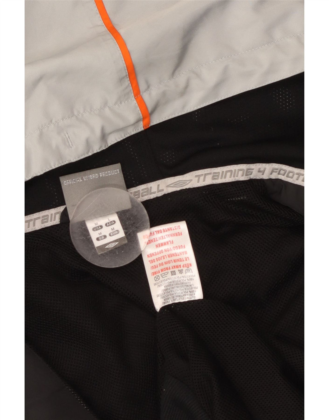 Γυναικεία αθλητική φόρμα γραφικών UMBRO Top Jacket UK 14 Medium Black Colourblock