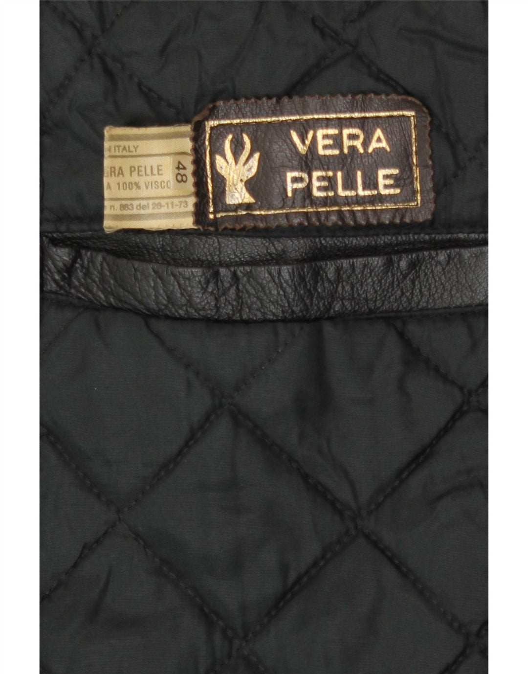 Vintage Ανδρικό Δερμάτινο Μπουφάν IT 48 Medium Black Leather