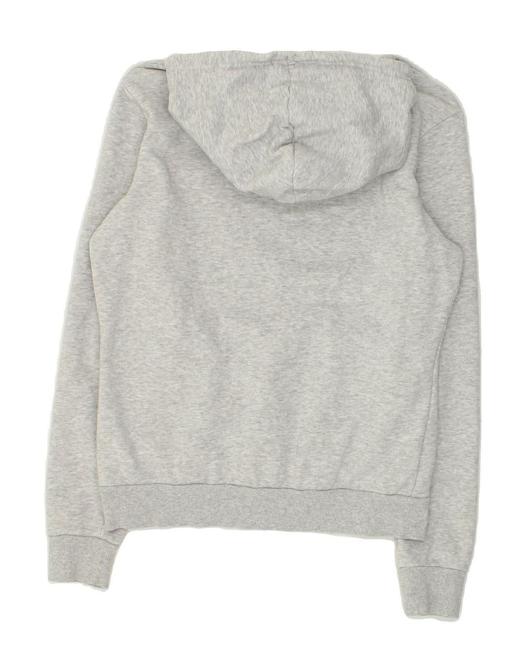 PUMA Womens Graphic Hoodie Jumper UK 10 Small  Grey Cotton | Vintage Puma | Thrift | Second-Hand Puma | Used Clothing | Messina Hembry 