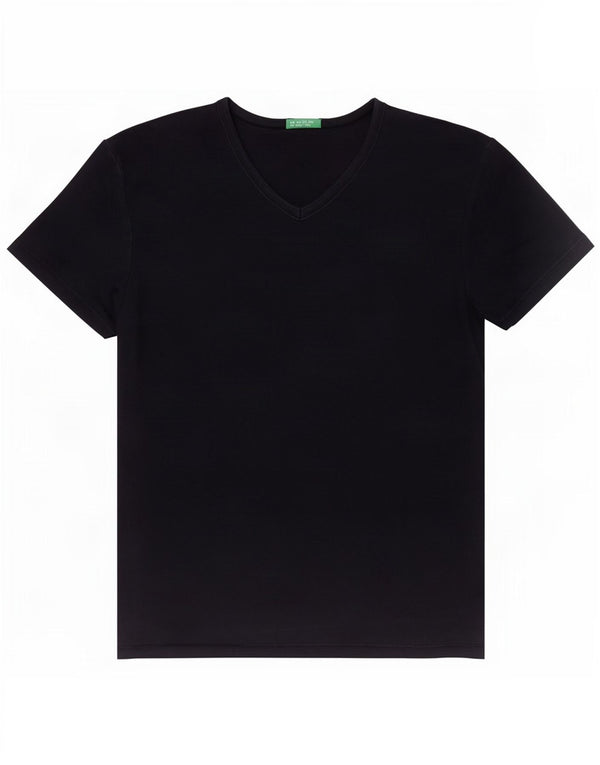 Benetton Γυναικείο T-Shirt Top UK 12 Medium Navy Blue