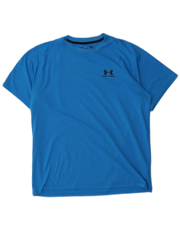 Under Armour Ανδρικό T-Shirt Top Large Blue Polyester