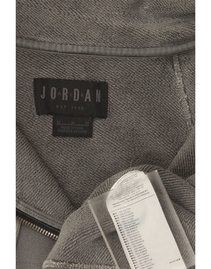 Ανδρικό φούτερ Jordan με φερμουάρ, μεσαίο γκρι βαμβακερό