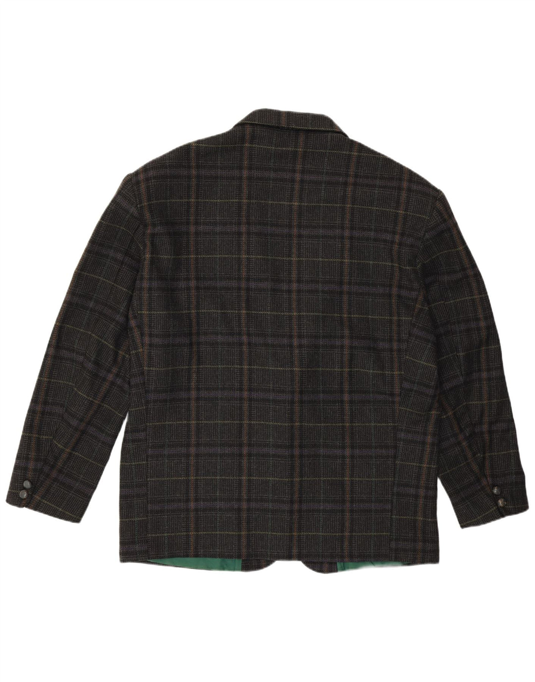 VINTAGE Ανδρικό σακάκι με 2 κουμπιά σακάκι IT 54 2XL Grey Check Wool