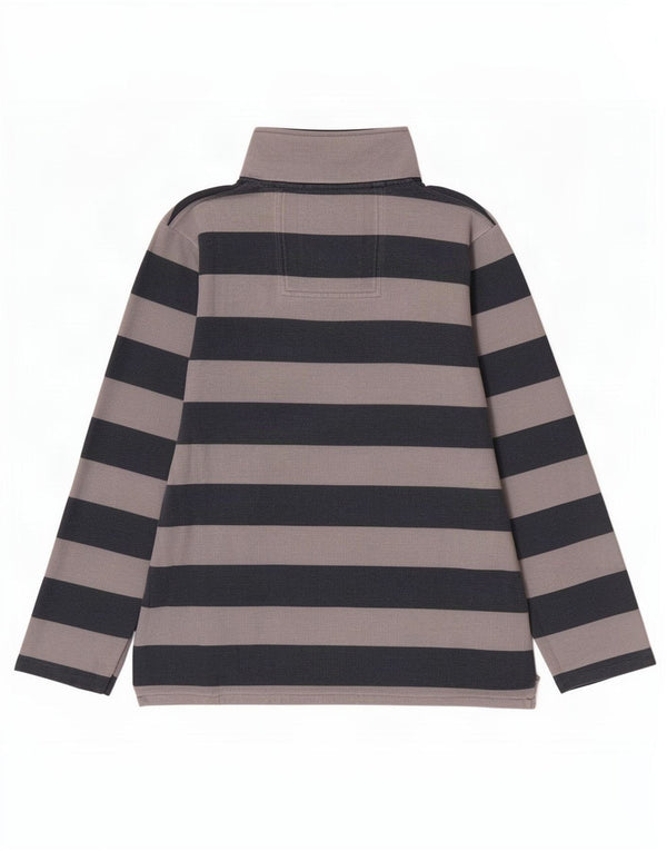 Ανδρικό φούτερ με φερμουάρ Crew Clothing, μεσαίο γκρι ριγέ