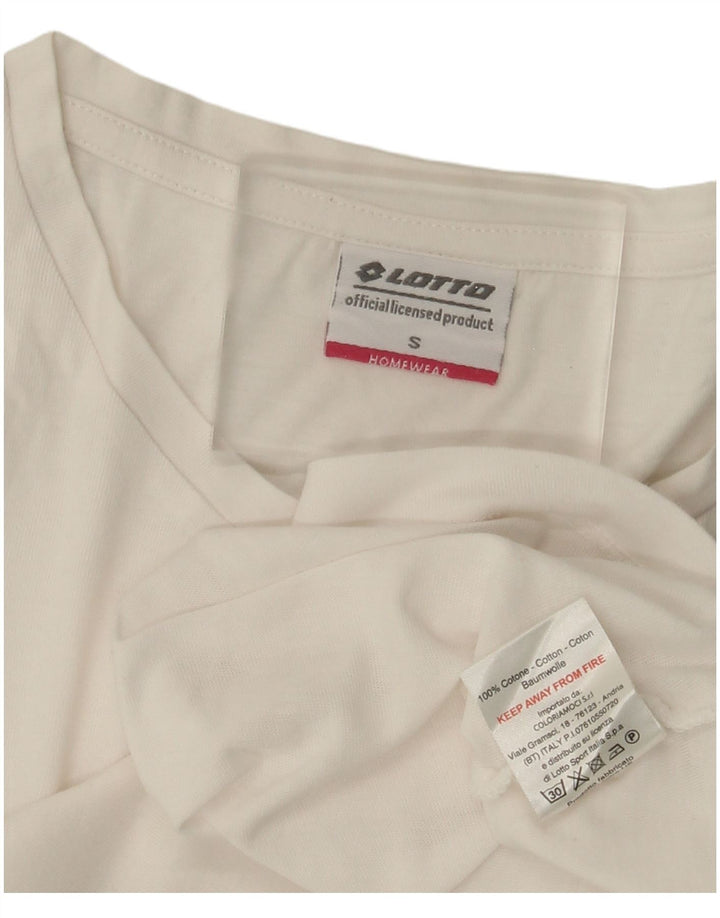 Γυναικείο T-Shirt LOTTO Top UK 10 Small White Βαμβακερό