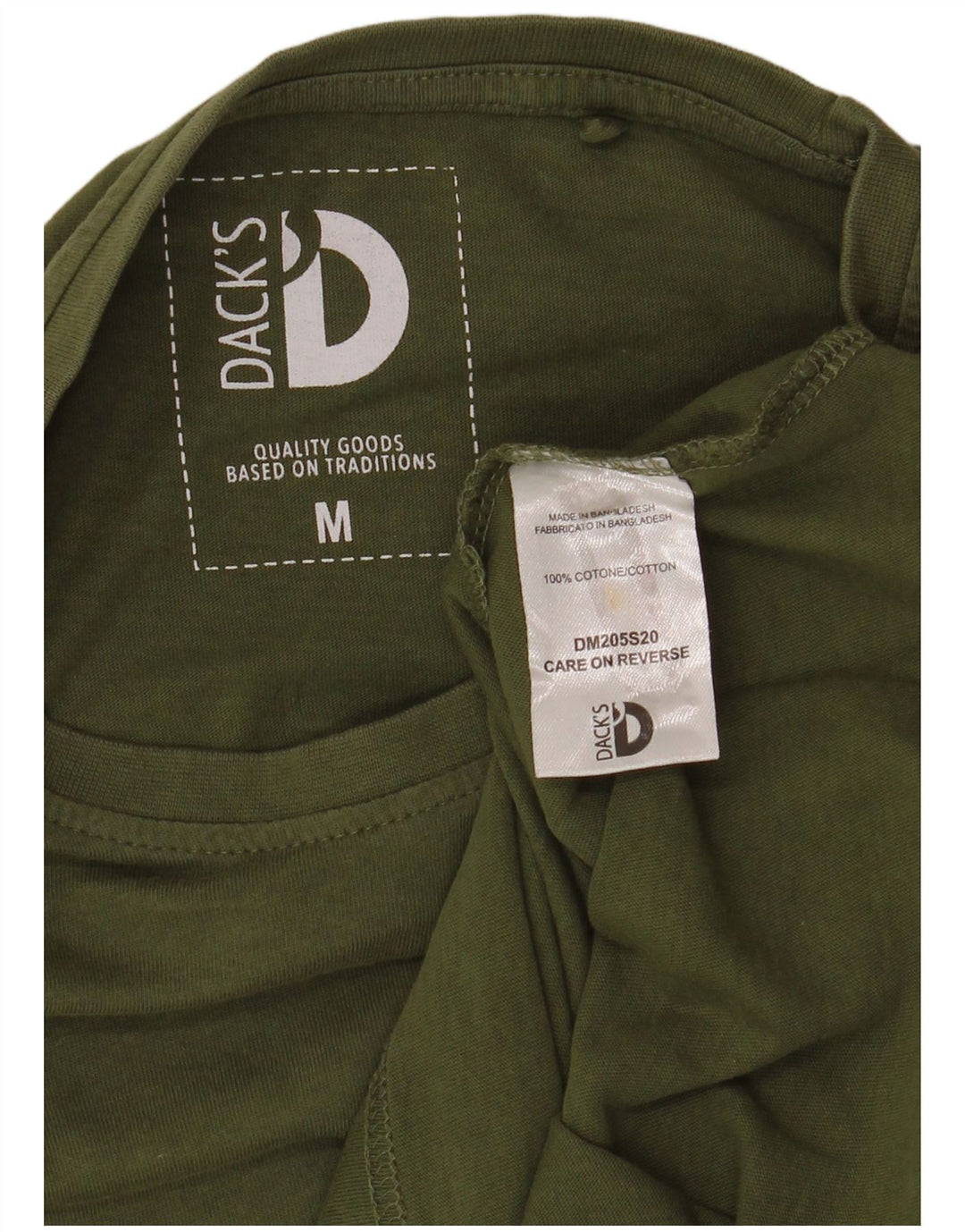 Ανδρικό γραφικό μπλουζάκι Dack's Top Medium Khaki Cotton