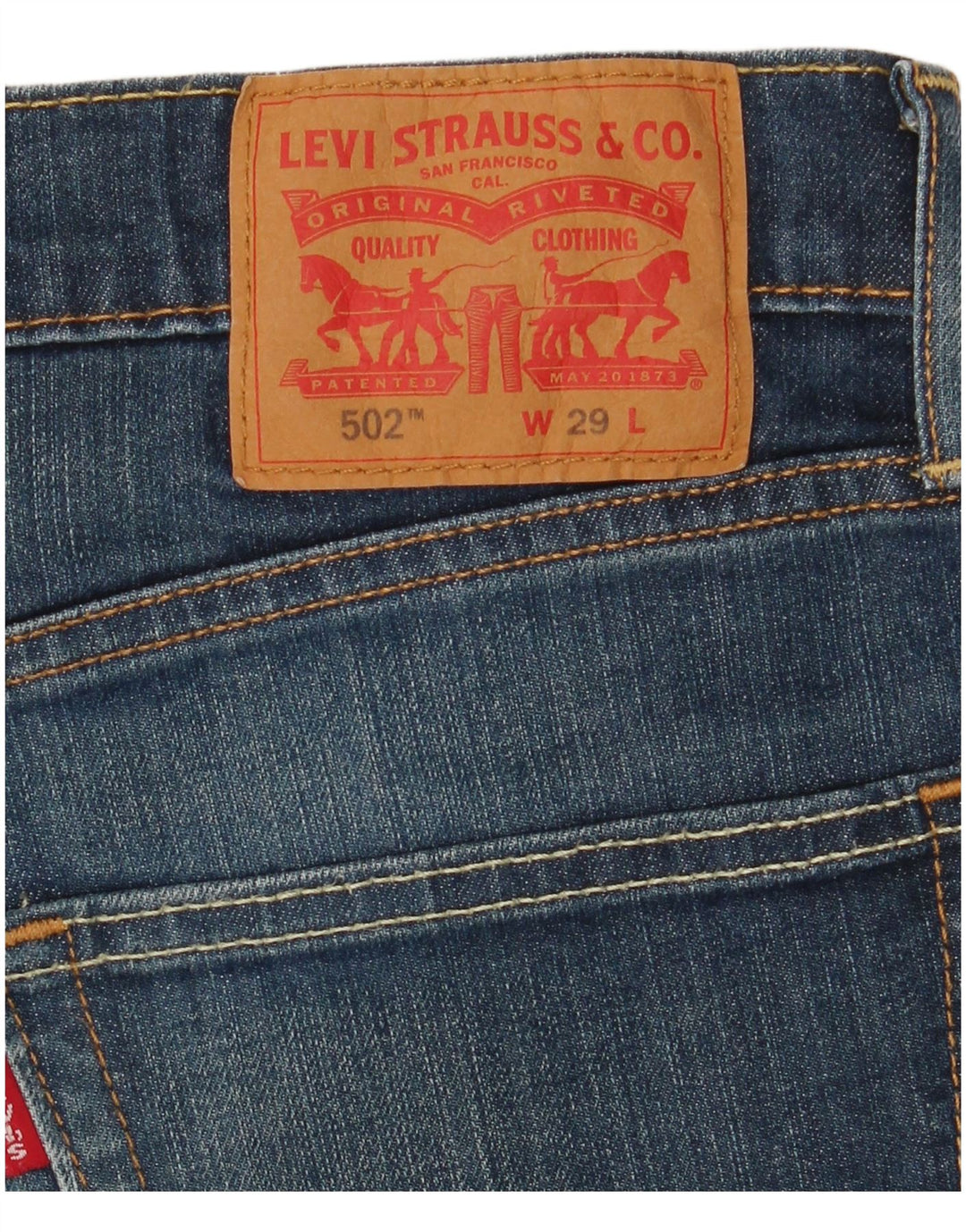 LEVI'S Ανδρικό Σορτς Τζιν 502 W29 Μικρό Μπλε