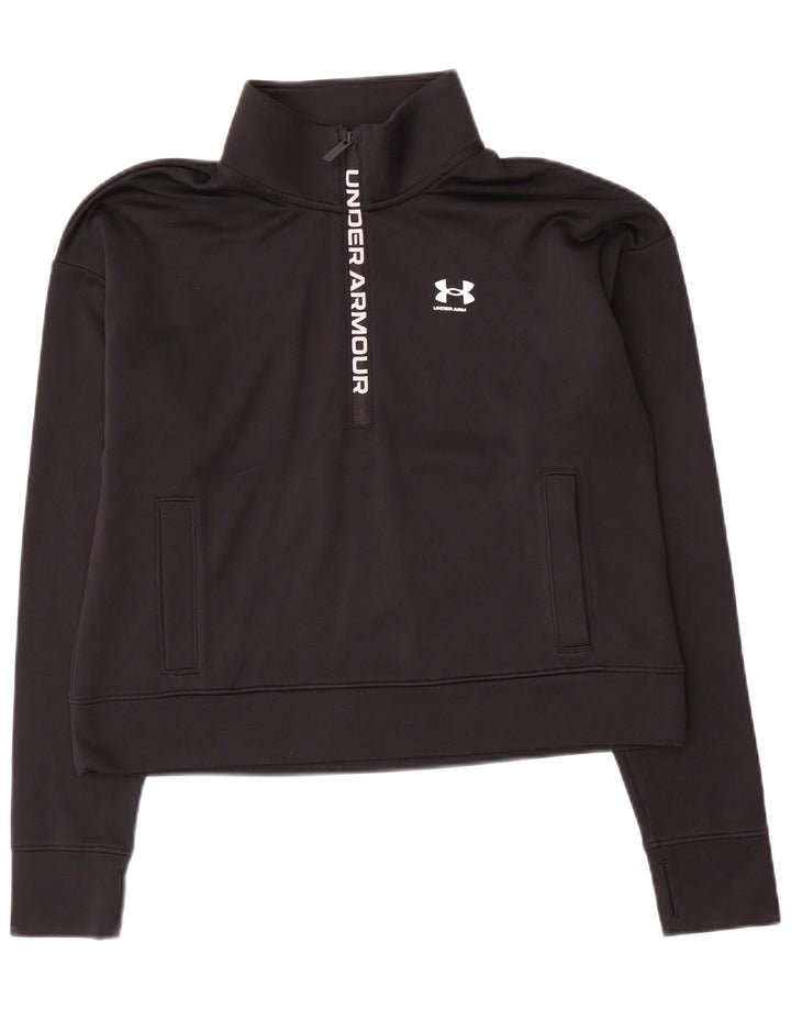 Under Armour Γυναικεία Φούτερ με γραφικά Crop Jumper UK 10 Small Black