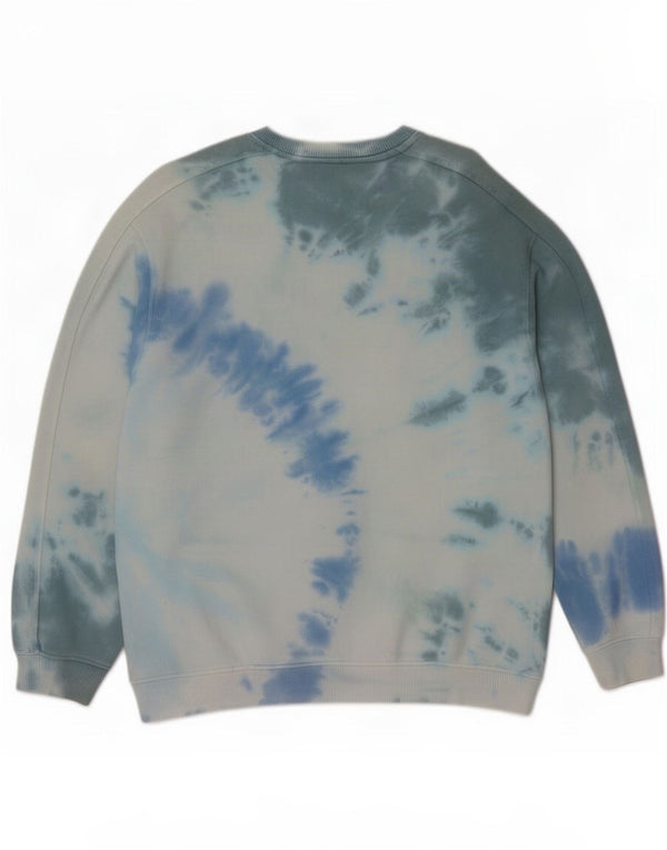 Zara Girls Sweatshirt Jumper 13-14 Years Blue Tie Dye Cotton