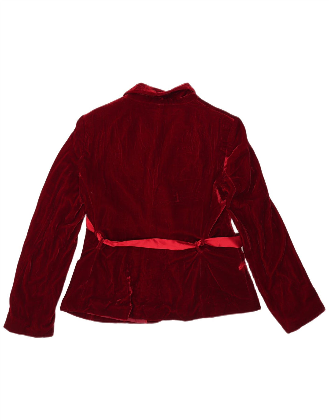 Massimo Dutti Γυναικείο βελούδινο σακάκι μπλέιζερ EU 44 XL κόκκινο βισκόζης με 1 κουμπί