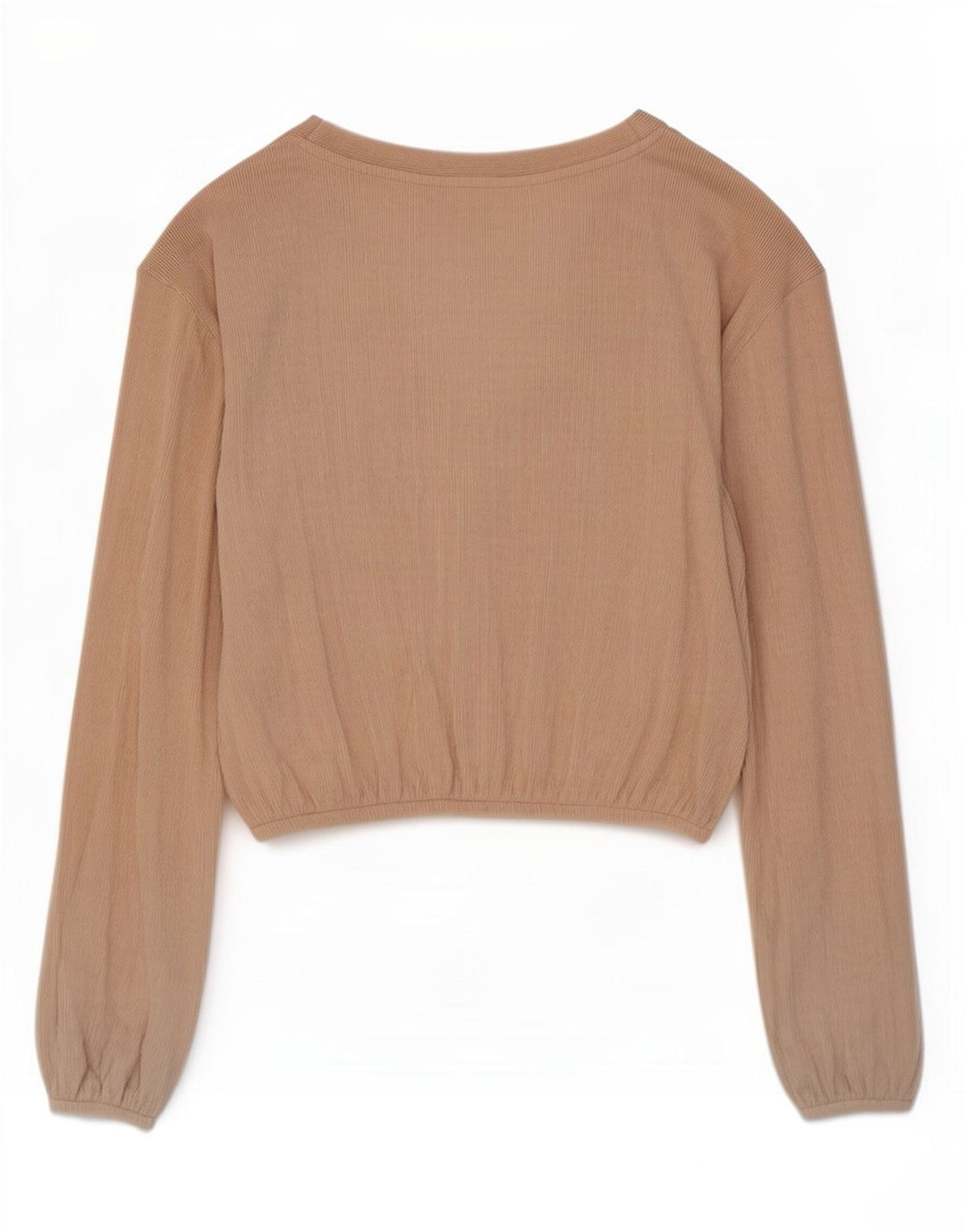 Zara Γυναικεία ζακέτα Crop UK 16 Large Beige Polyester
