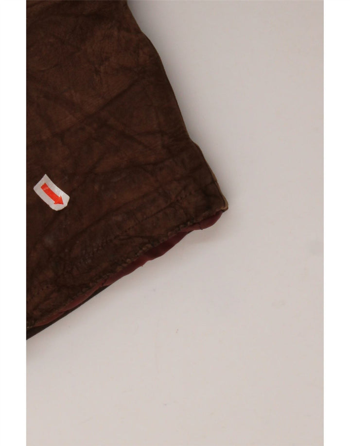 Ανδρικό παλτό VINTAGE Shearling Double Breasted IT 54 2XL Καφέ Δερμάτινο