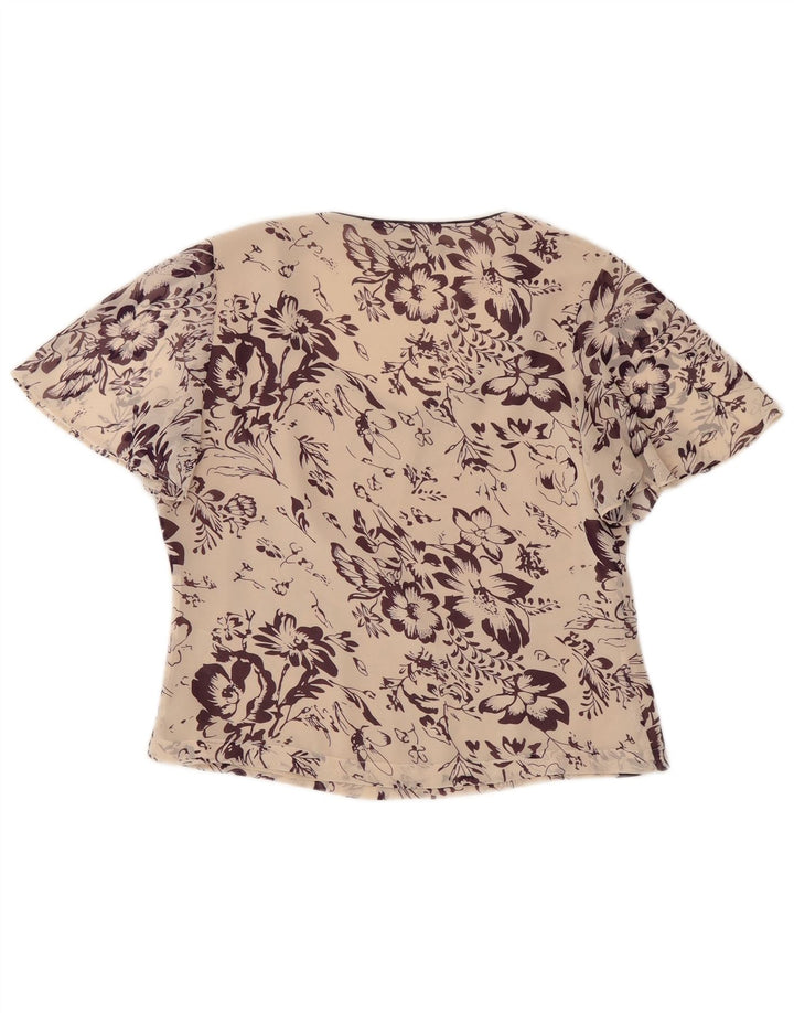 Jacques Vert γυναικεία μπλούζα Crop Top 10 Small Off White Floral Πολυεστέρας