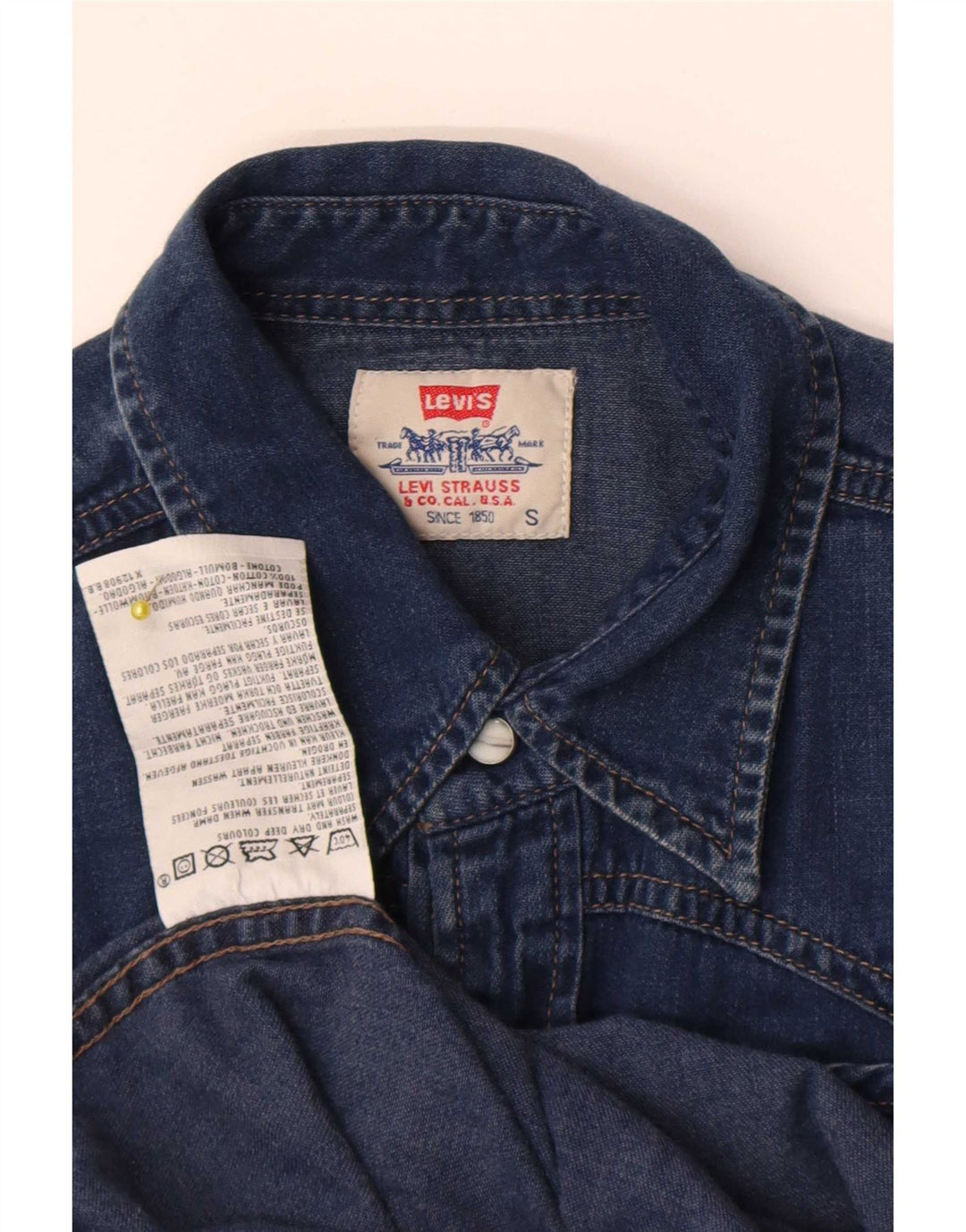 Ανδρικό τζιν πουκάμισο Levi's μικρό μπλε βαμβακερό