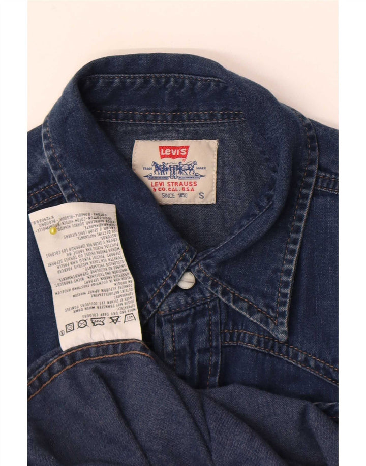 Ανδρικό τζιν πουκάμισο Levi's μικρό μπλε βαμβακερό