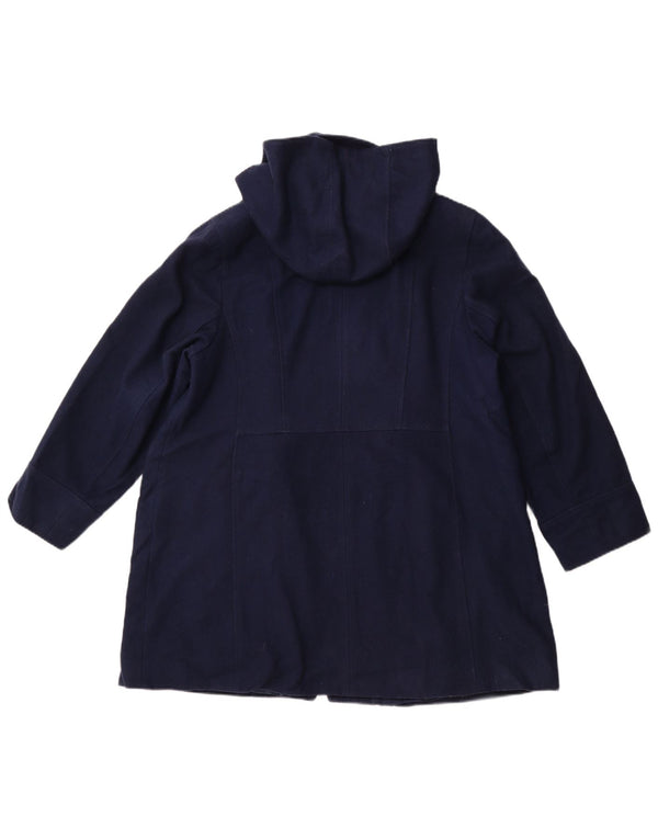 MICHAEL KORS Γυναικείο παλτό με κουκούλα UK 18 XL Navy Blue Wool