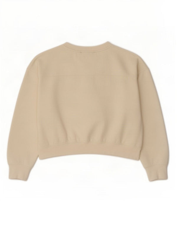 Zara Γυναικεία φούτερ υπερμεγέθης Crop Jumper UK 14 Medium Off White