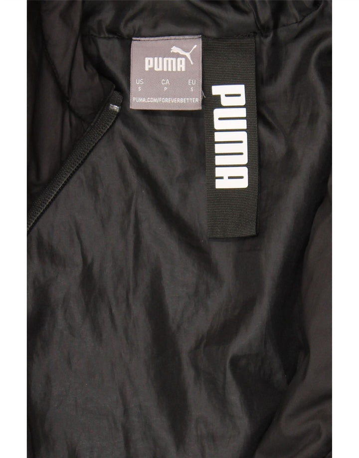 PUMA Mens Hooded Padded Jacket UK 36 Small Black Vintage Puma and Second-Hand Puma from Messina Hembry 