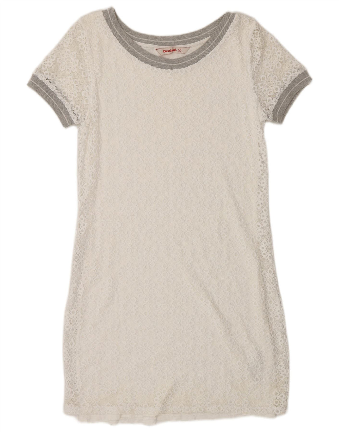 Γυναικείο φόρεμα με θήκη Desigual UK 14 Medium White Floral Polyamide