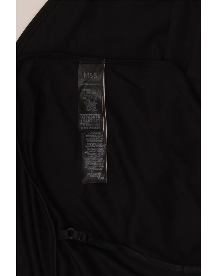Marks & Spencer Γυναικείο Slip Dress UK 18 XL Μαύρο Πολυεστέρας