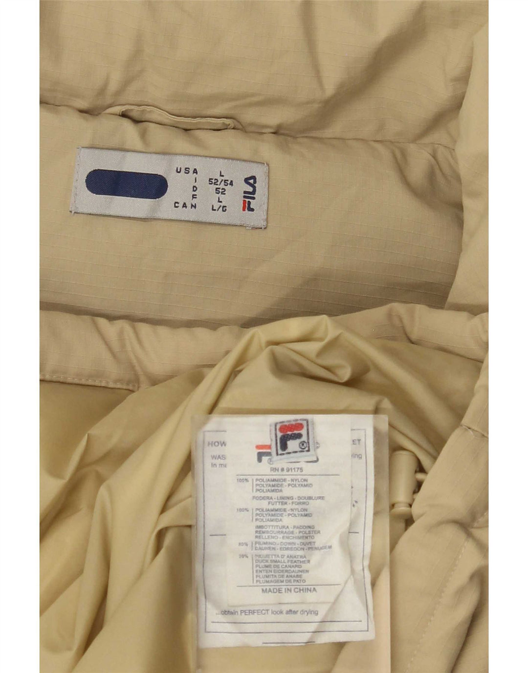 Fila Ανδρικό παλτό UK 40 Large Beige Polyamide