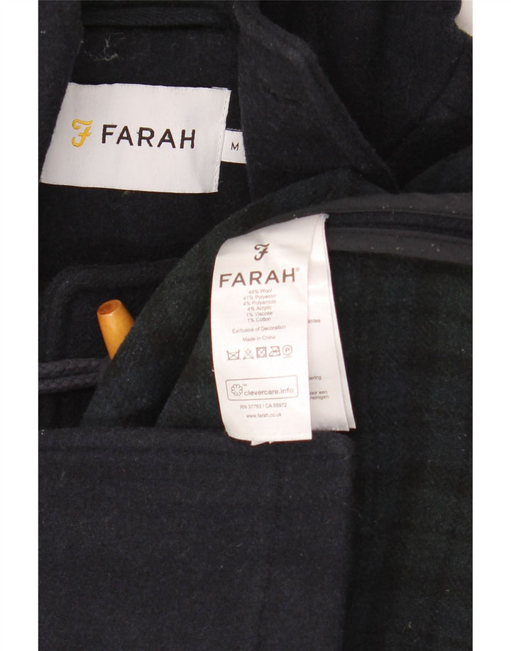 Farah Ανδρικό μπουφάν Duffle με κουκούλα UK 38 Medium Navy Blue Wool