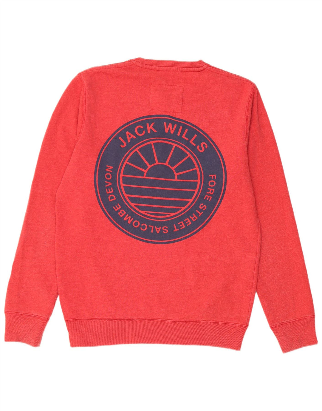 JACK WILLS Ανδρικό γραφικό φούτερ Jumper Μεσαίο κόκκινο βαμβακερό