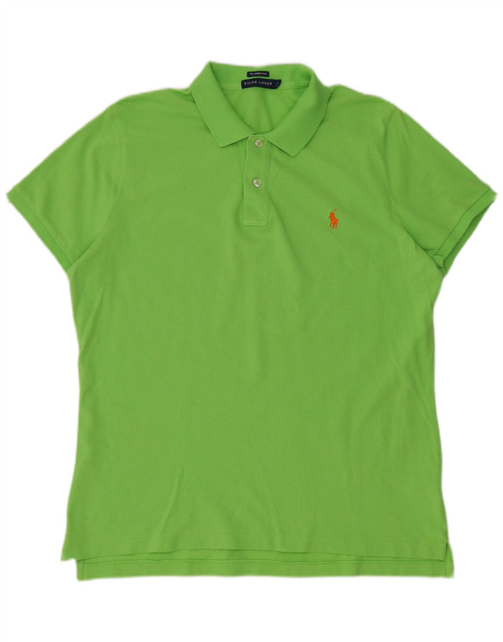 RALPH LAUREN Γυναικείο Skinny Polo πουκάμισο UK 18 XL Πράσινο βαμβακερό