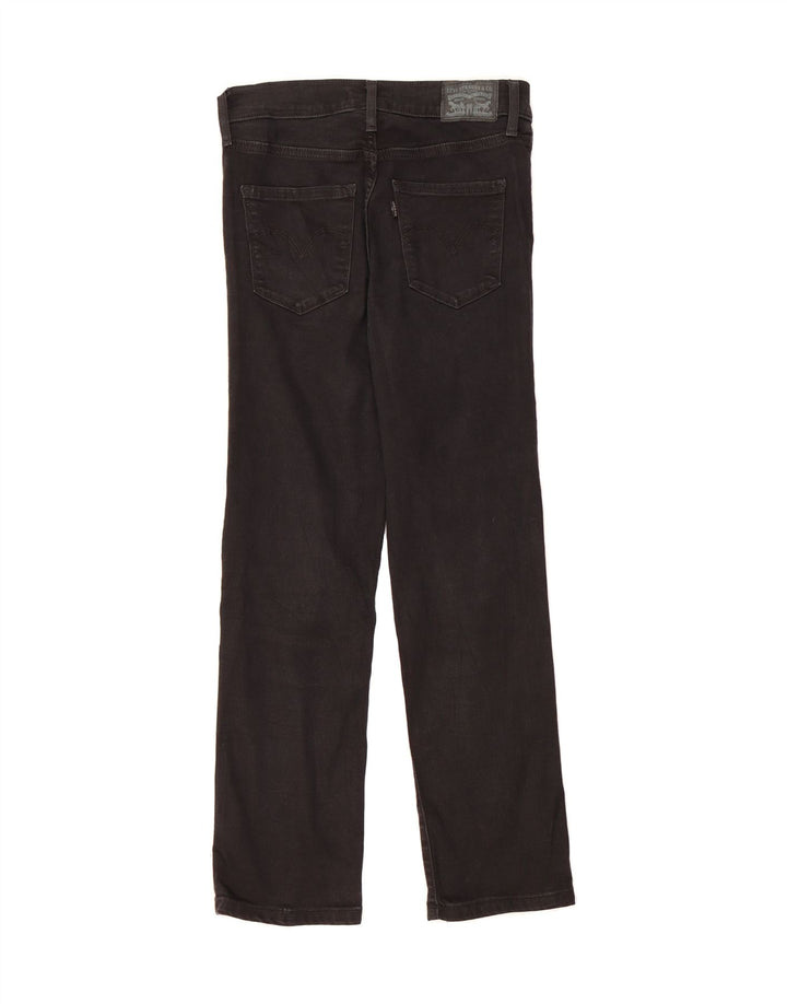 LEVI'S Womens Shaping Straight Jeans W26 L27 Black Cotton Vintage Levi's and Second-Hand Levi's from Messina Hembry 