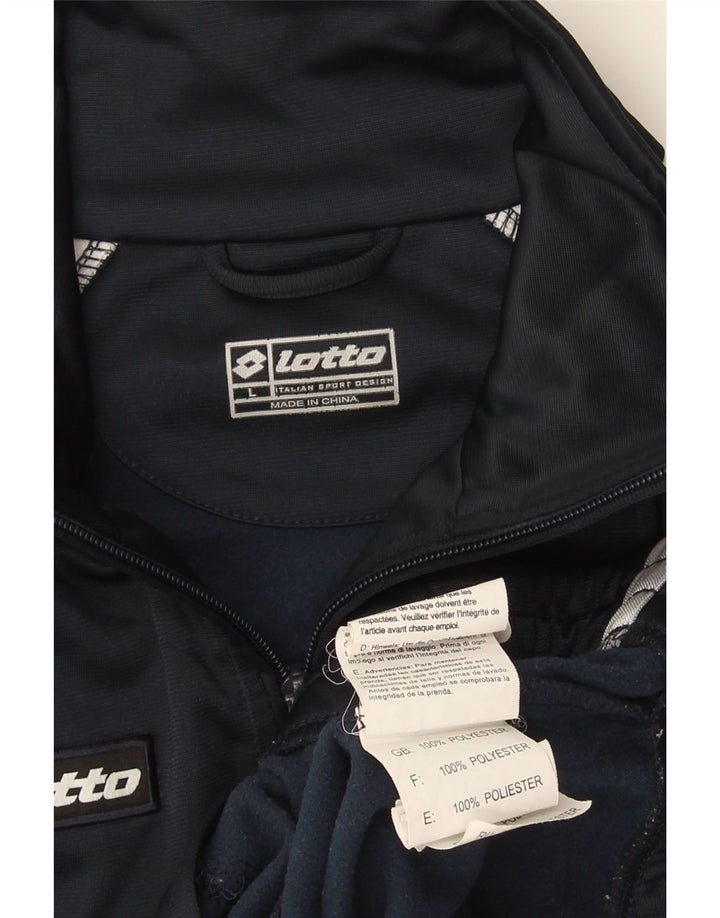 Ανδρική φόρμα γραφικών Lotto Top Jacket Μεγάλο μπλε Navy Colourblock