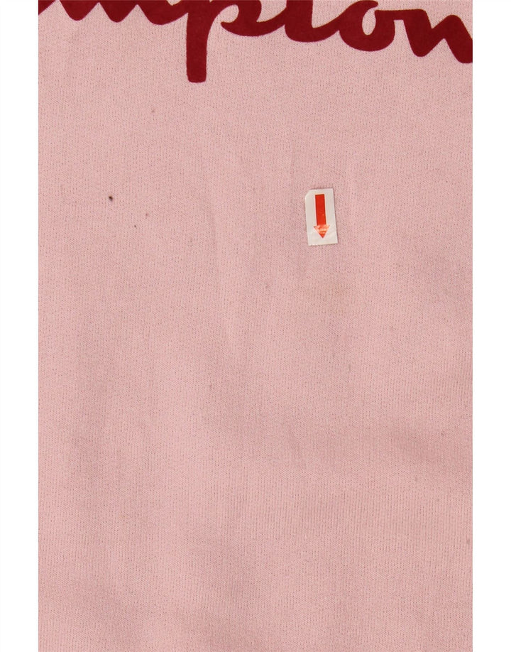 CHAMPION Γυναικεία γραφικά φούτερ Jumper UK 16 Large Pink Polyester