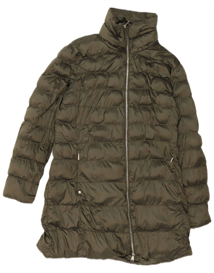 Massimo Dutti Γυναικείο παλτό UK 18 XL Χακί Πολυεστέρας