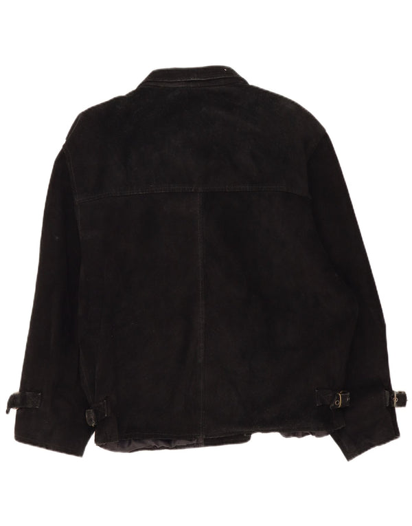 Vintage Ανδρικό Suede Jacket UK 40 Large Black