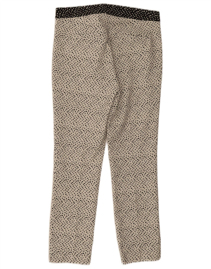Zara Γυναικείο Slim Casual Παντελόνι Μεγάλο W30 L27 Λευκό με στίγματα πολυεστέρα