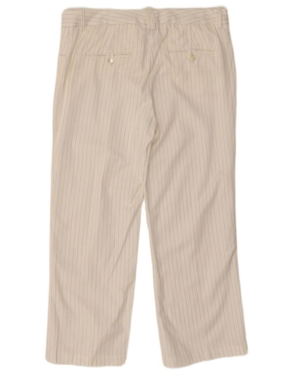 Zara Γυναικείο ίσιο κομμένο παντελόνι EU 42 Large W32 L25 White Ripe