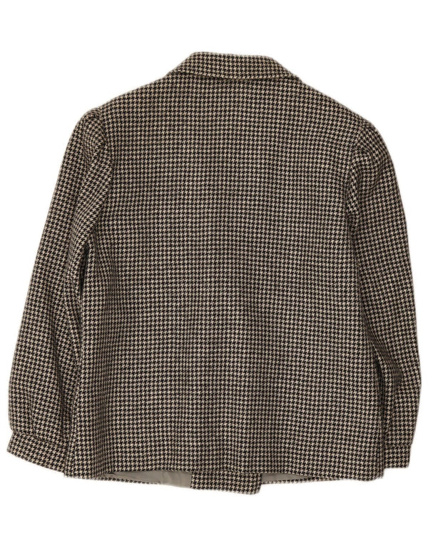 Vintage Γυναικείο Διπλό Μπουφάν Blazer IT 46 Large Black Houndstooth