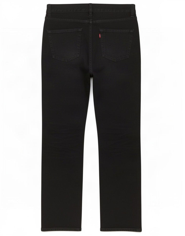 Γυναικείο τζιν ίσιο Levi's W33 L34 μαύρο βαμβακερό