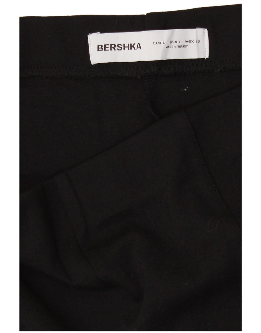 Γυναικείο Hot Παντελόνι Bershka Μεγάλο W32 Μαύρο Βισκόζη