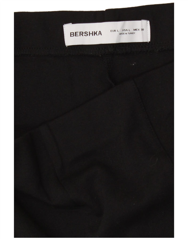 Γυναικείο Hot Παντελόνι Bershka Μεγάλο W32 Μαύρο Βισκόζη