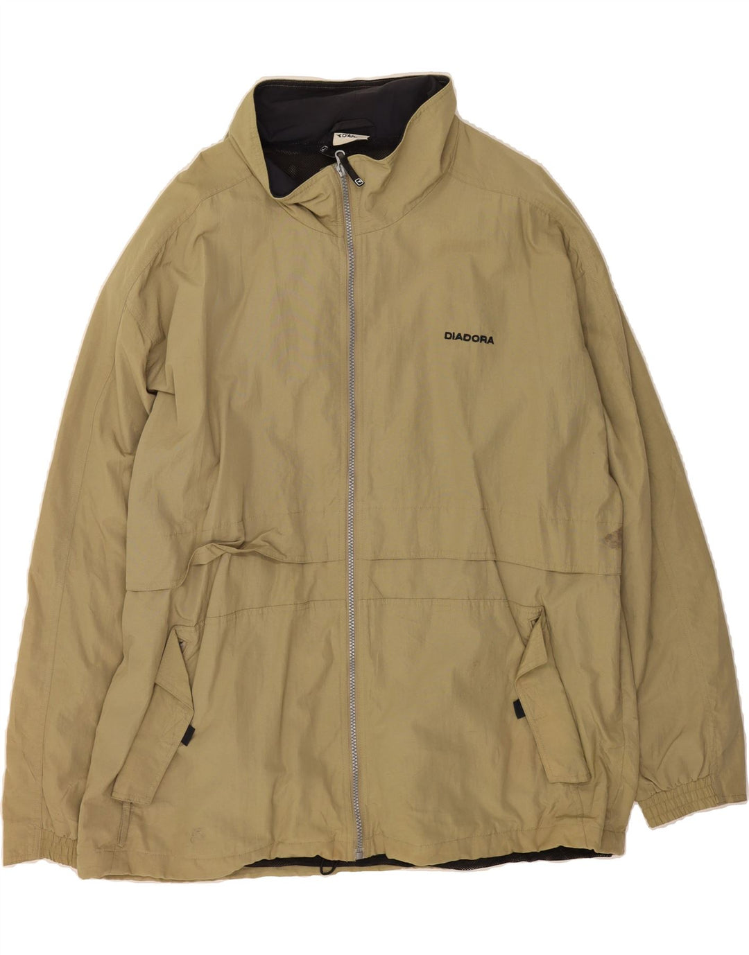 DIADORA Mens Rain Jacket UK 42 XL Khaki Polyester Vintage Diadora and Second-Hand Diadora from Messina Hembry 