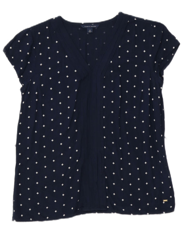 Tommy Hilfiger Γυναικεία Abstract Pattern Μπλούζα Top 10 Small Navy Blue