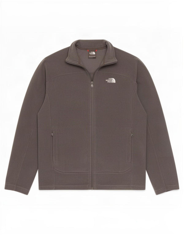 The North Face Mens Fleece Jacket UK 38 Medium Grey Polyester