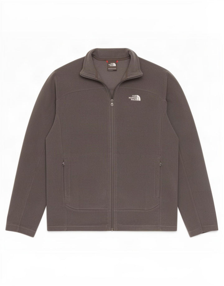 The North Face Mens Fleece Jacket UK 38 Medium Grey Polyester
