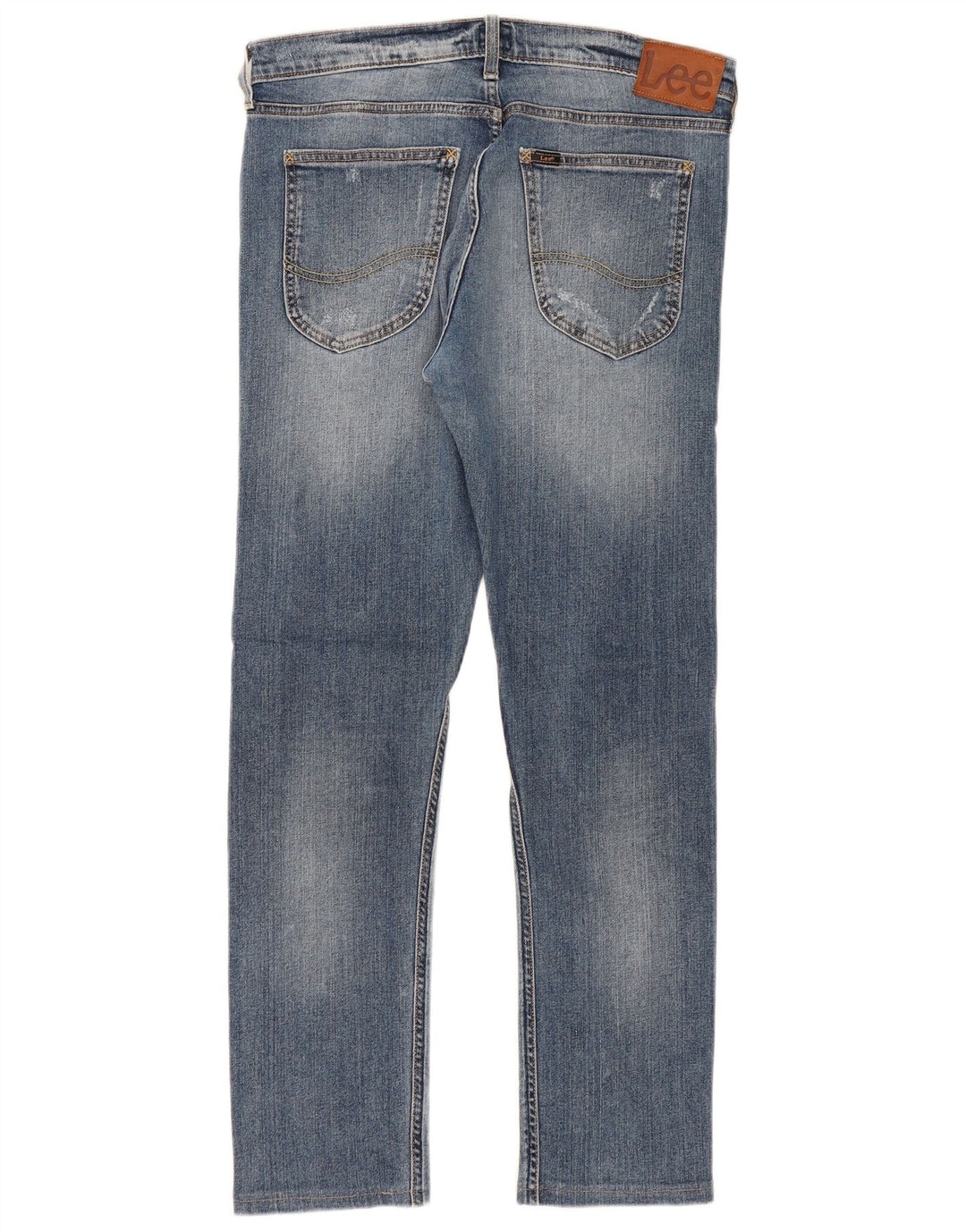 LEE Womens Luke Distressed Slim Jeans W31 L29 Blue Cotton