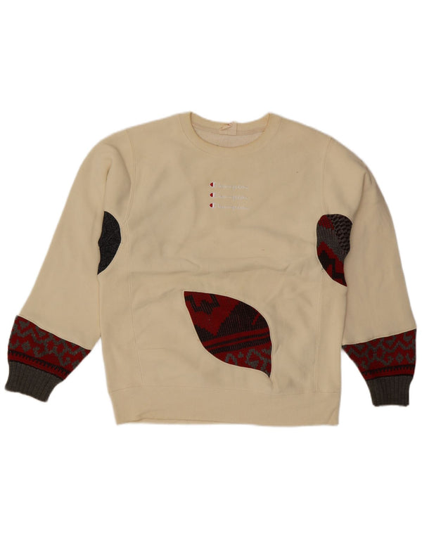 Champion Γυναικεία γραφικά φούτερ Jumper UK 16 Large Off White Colourblock