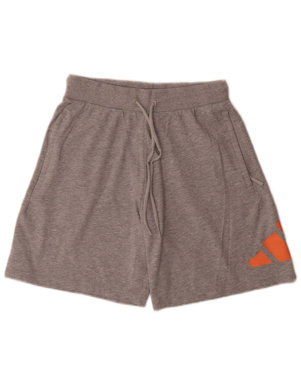 Γυναικείο αθλητικό σορτς Adidas Graphic Relaxed Fit UK 14 μεσαίο γκρι βαμβακερό